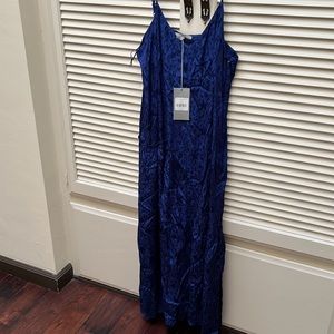 Tiered Cami Jacquard Satin Dress